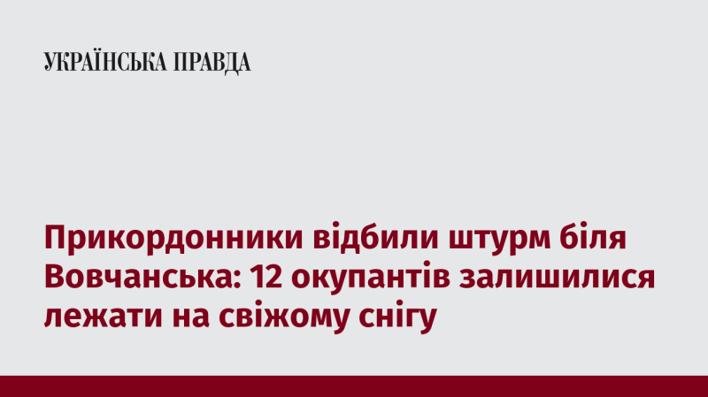 Прикордонники успішно відбили атаку поблизу Вовчанська, залишивши 12 загарбників на холодному снігу.