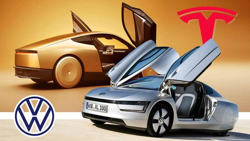 Роботаксі Tesla Cybercub має багато спільного зі старим концептом Volkswagen: фото - Auto24.